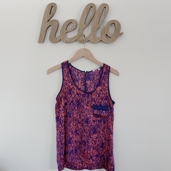 Collective Concepts Tops - Collective Concepts Patterned Pocket Tank …